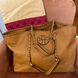 Tory Burch Slouchy Tan Leather Bag